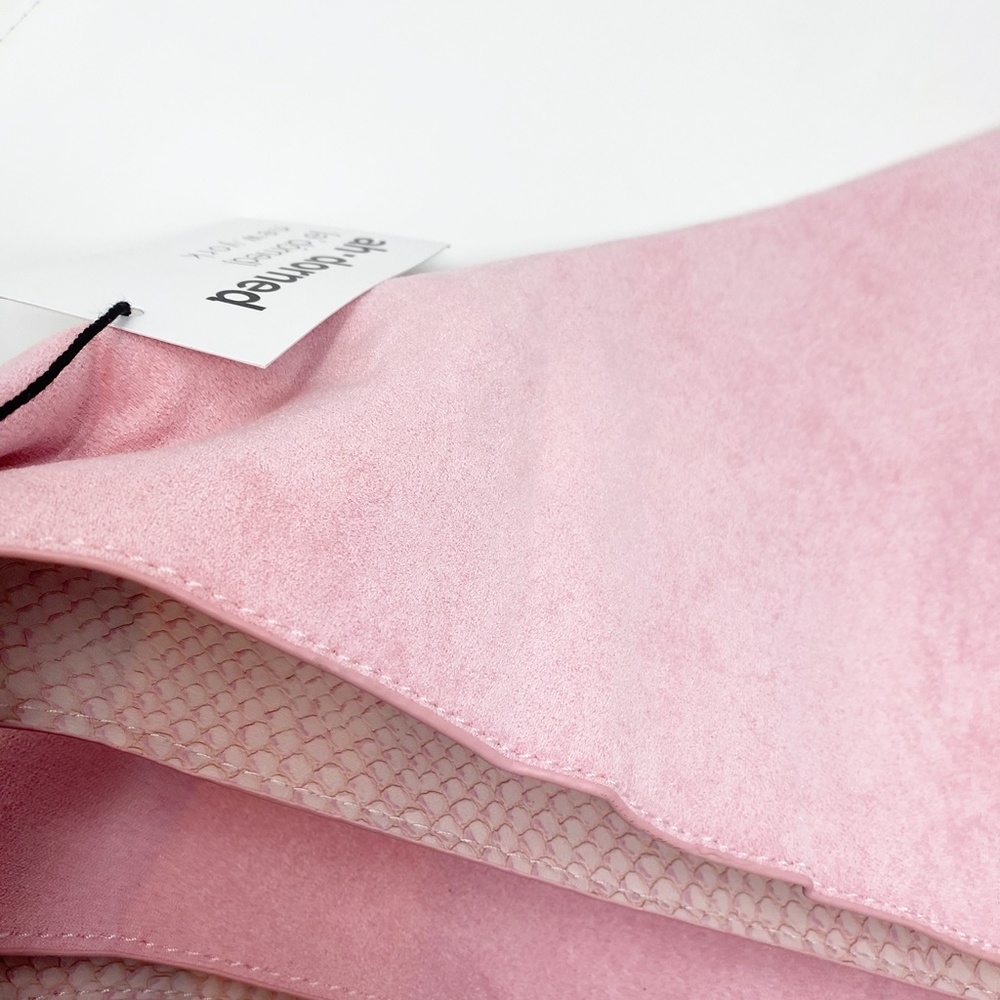 Ah-Dorned Blush Suede Python Reversible Hobo Sling - image 6